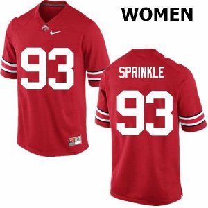 Women's Ohio State Buckeyes #93 Tracy Sprinkle Red Nike NCAA College Football Jersey Summer XWH1044EU